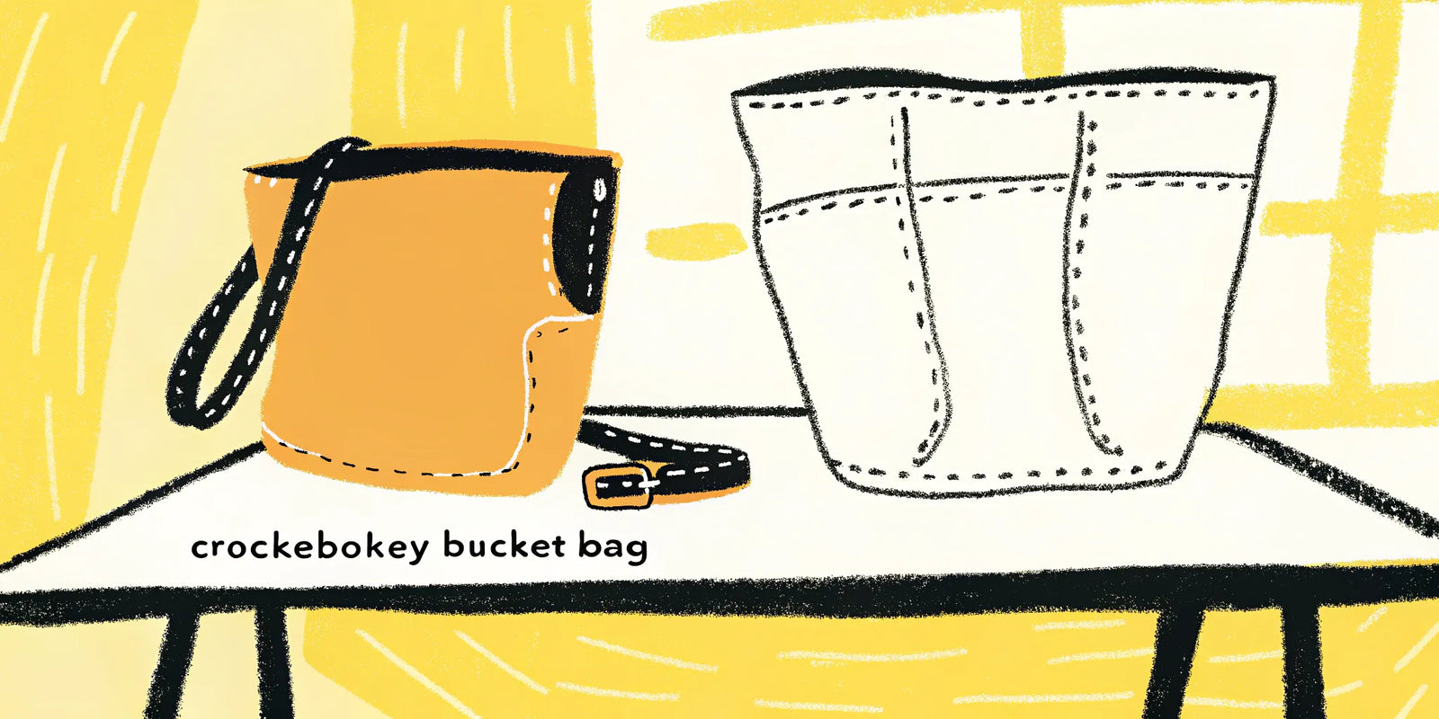 Stylish crossbody bucket bag.