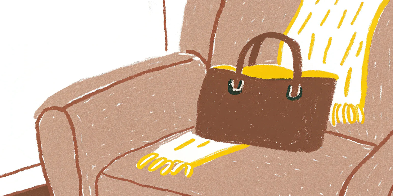 Stylish, practical brown bag.