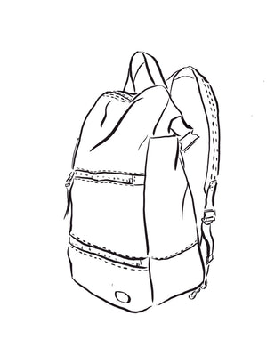 Boxer Backpack Sketch