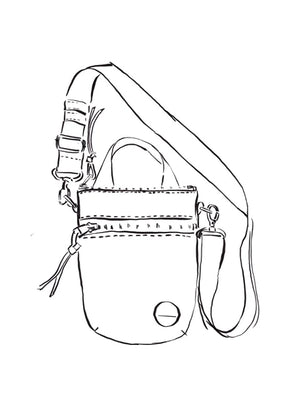 a sketch of shortyLove’s shorthand crossbody phone bag