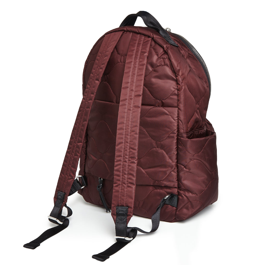 large quilted work & travel backpack | padded laptop pocket  display picture 3
