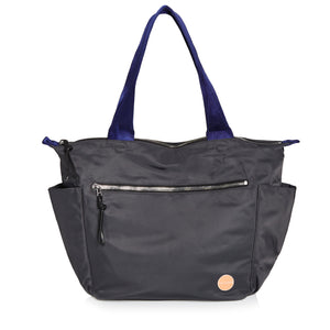 shortyLOVE tillie tote bag in charcoal; front view against white background.
