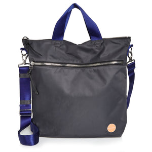 shortyLOVE wonder large crossbody/messenger bag in charcoal; front view against white background.