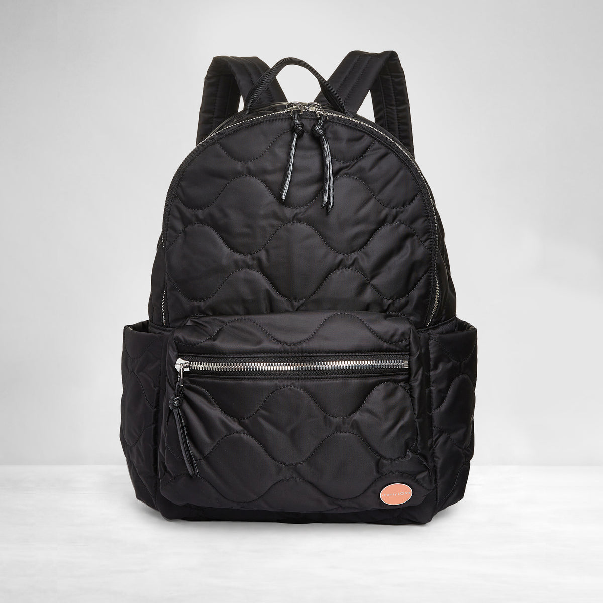 large quilted work & travel backpack | padded laptop pocket, lightweight, water resistant