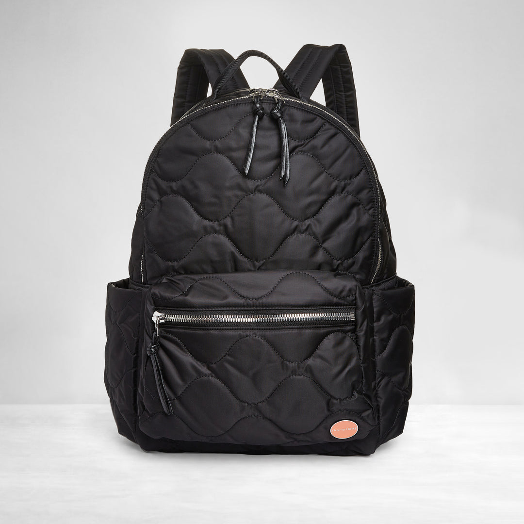 large quilted work & travel backpack | padded laptop pocket, lightweight, water resistant large quilted work & travel backpack | padded laptop pocket, lightweight, water resistant