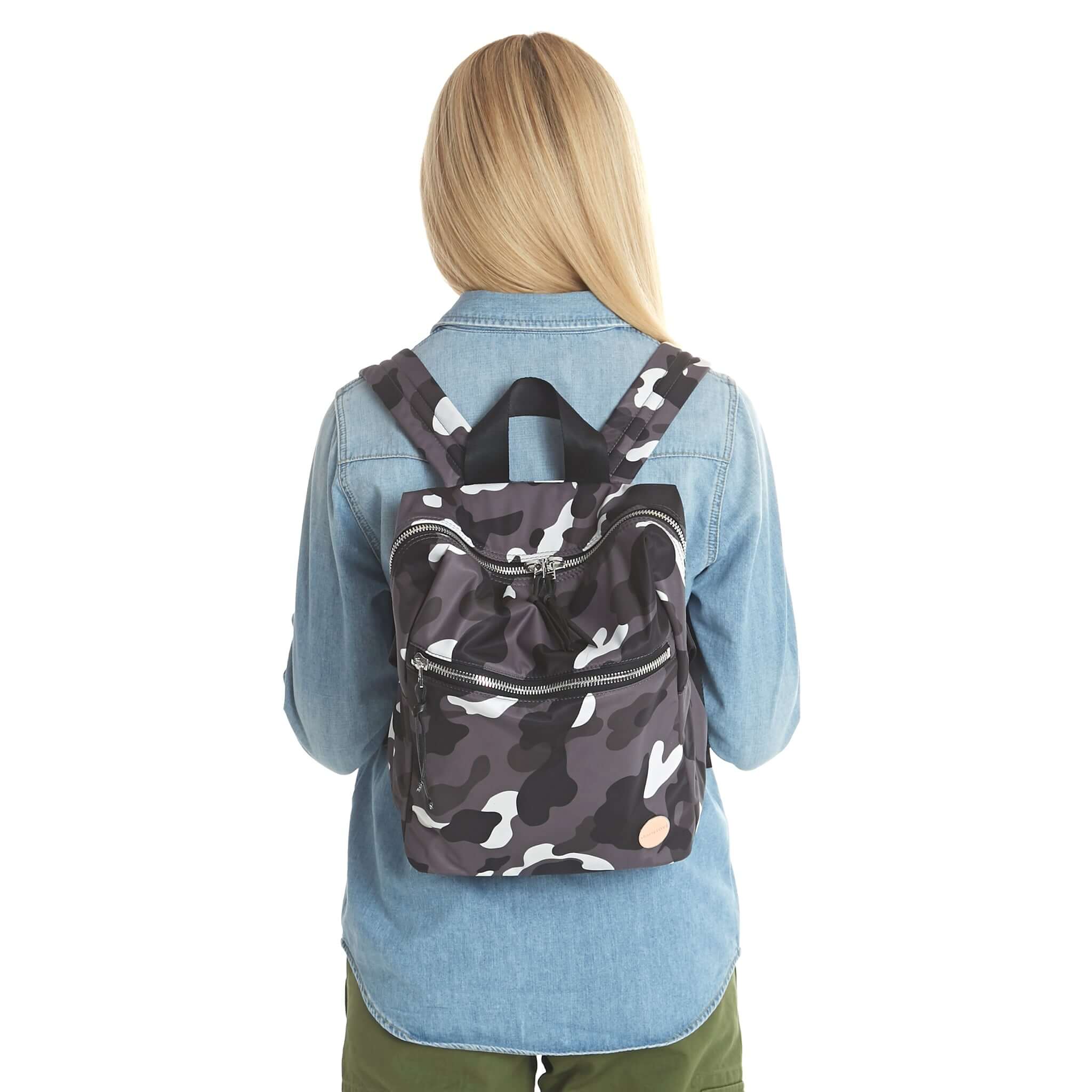 Leather Camouflage Backpacks : BAPE backpack