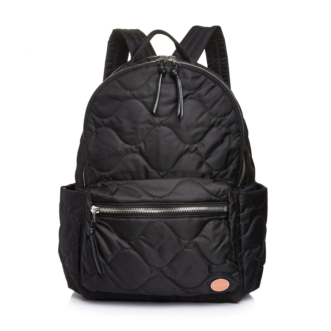 large quilted work & travel backpack | padded laptop pocket  display picture 3