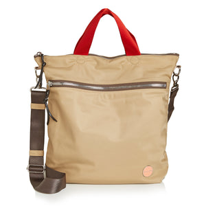 shortyLOVE wonder large crossbody/messenger bag in khaki; front view against white background.