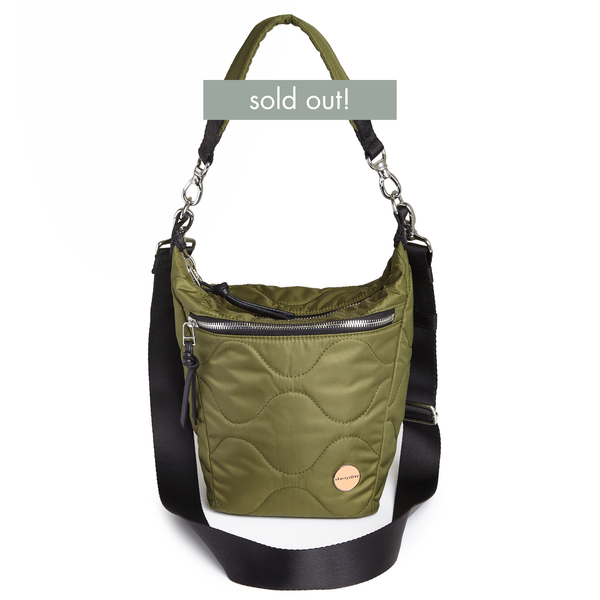 marcel - quilted crossbody bucket bag