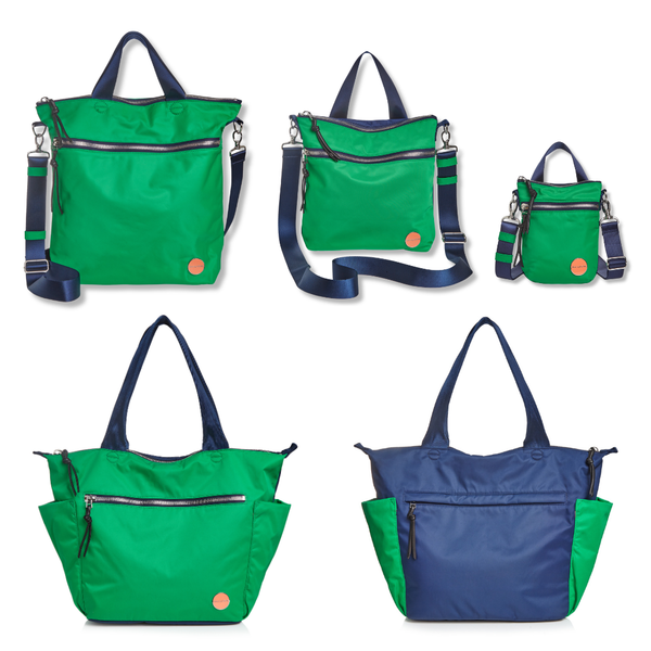colorblocked grass green/navy