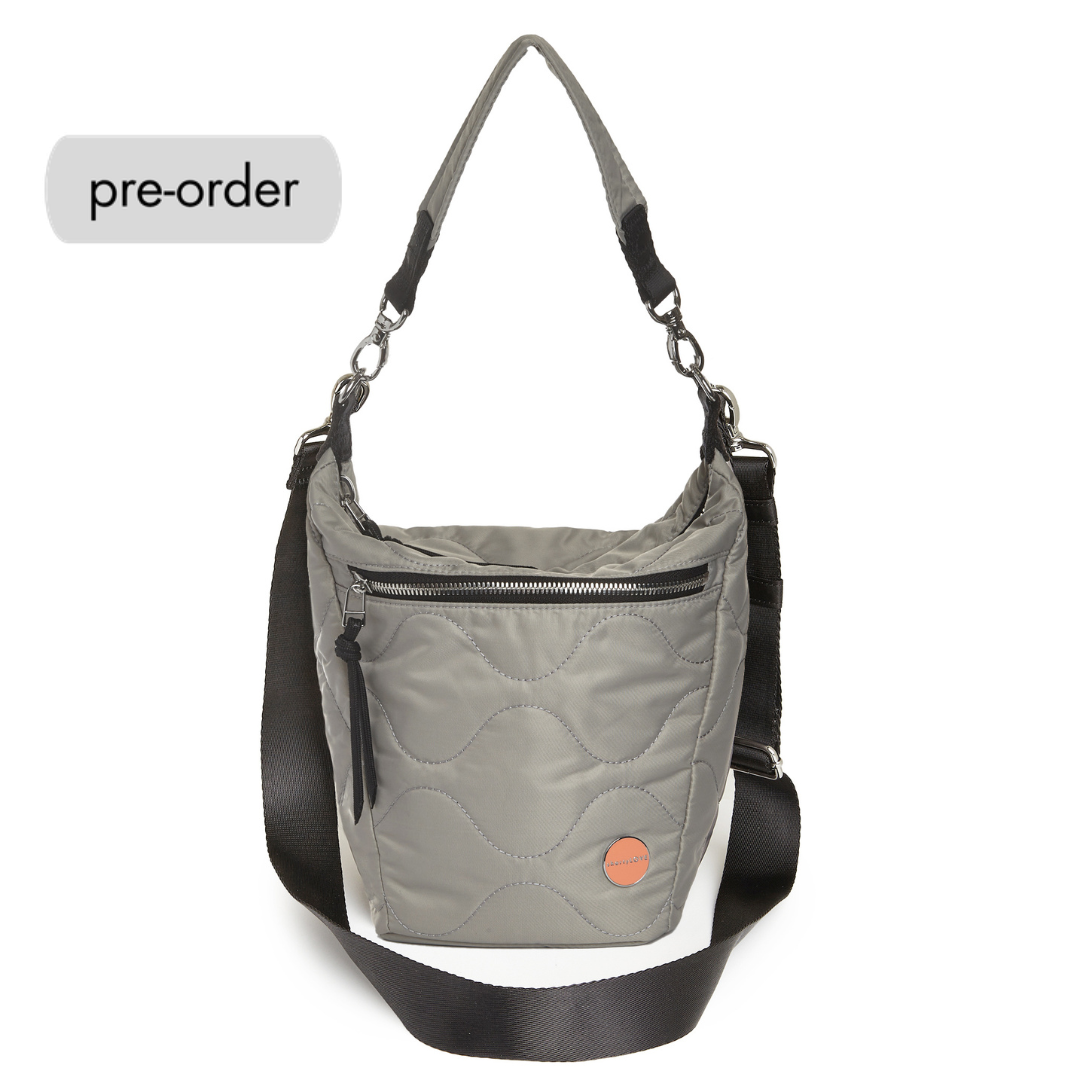quilted bucket crossbody | organized pockets, lightweight, water quilted bucket crossbody | organized pockets, lightweight, water