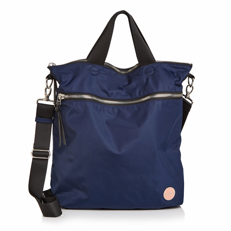 shortyLOVE wonder large crossbody/messenger bag in navy; front view against white background.